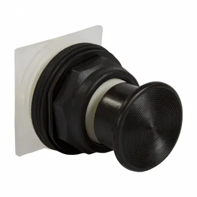 SCHNEIDER Mushroom Head Push Button: Black, 30 mm Mounting Size, Non-Metallic - Mushroom-Head Push-Button Operators