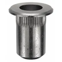 Rivet Nut: #8-32 Thread Size, 29/64 in Overall Lg, 17/64 in Insert Dia, Round, Steel, Steel, 25 PK (MPN ALS4T-832-80)