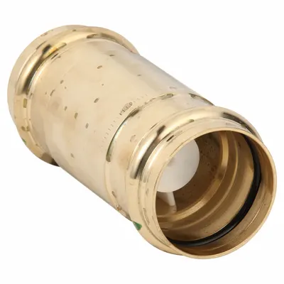 VIEGA PROPRESS Check Valve: Inline Valve Body, 2 in Pipe Size, Press x Press, Bronze, Press - Lead-Free Bronze Poppet Check Valves