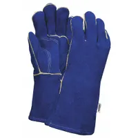 Welding Gloves,Stick,XL/10,PK12: Wing Thumb, Gauntlet Cuff, Premium, Blue Cowhide, 12 PK (MPN 4501)
