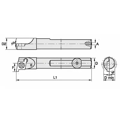 WIDIA Indexable Boring Bar: CCMI25040R (MPN 2831838) - Indexable Boring Bars