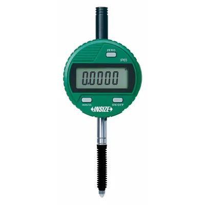 INSIZE Digital Indicator: 0 in to 1 in /0 mm to 25.4 mm, Inch/Metric, +/- 0.00015 in Accuracy - Digital Indicators with Non-Removable Flat Back