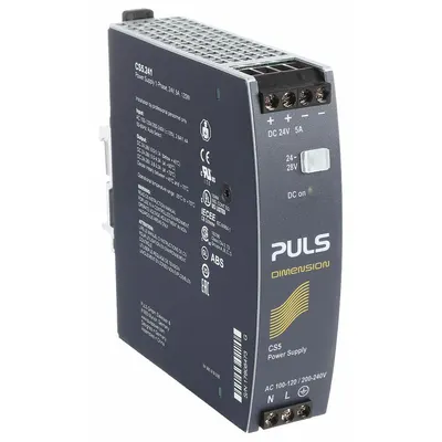 PULS DC Power Supply: DIN Rail, 120 W Output Power - Rated, 4.3 A Current - Output - DIN Rail Mount DC Power Supplies