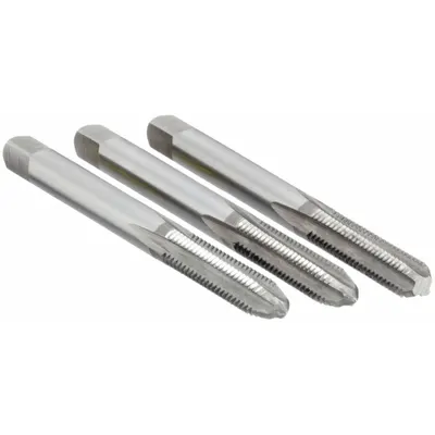 OEM Tap Kit: 1/4"-20 UNC, H3 / 2B, 4 Flute, High Speed Steel - Three-Piece Hand Tap Sets