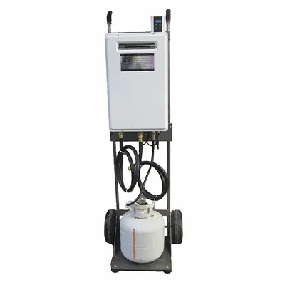 FSI F-ECC150WH Portable Propane Water Heater, 150,000 BTU, 120VAC, White - Water Heaters