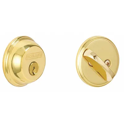 SCHLAGE Deadbolt Lock: Cylindrical, 1 3/8 in Door Thick - Max - Standard Cylindrical Deadbolts