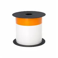 Pre-Cut Label Stock Roll: Orange Header, 4 in x 6 in, Vinyl, Orange/White, Indoor/Outdoor (MPN BMSLT46OR)