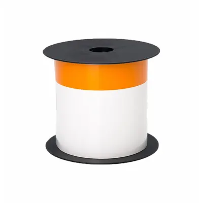 BROTHER Pre-Cut Label Stock Roll: Orange Header, 4 in x 6 in, Vinyl, Orange/White - Brother Orange Header Precut Label Rolls