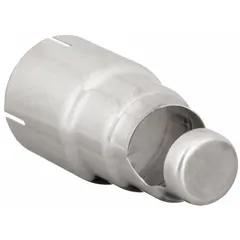 This heat gun nozzle is designed for applying solder preforms and heat seal connectors. It measures 3 inches in height and 1 inch in width. Suitable for localized heating tasks in electronics assembly and wire splicing.