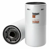 FLEETGUARD Automotive Oil Filter: B96, LF670, 1 1/2"-12 UNS-2B Thread Size, 12 3/8 in Overall Ht