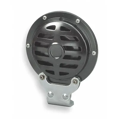 WOLO Electric Horn: 12V DC, High Tone, Electric, Black, Painted, 115 dBA Sound Level - Max - Electric-Powered Horns