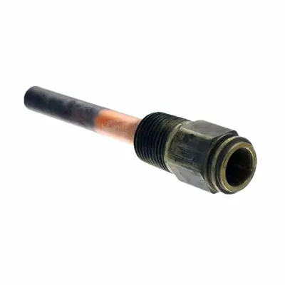 Honeywell Immersion Well: Mounting Flange, Copper, Copper - HVAC Thermowells
