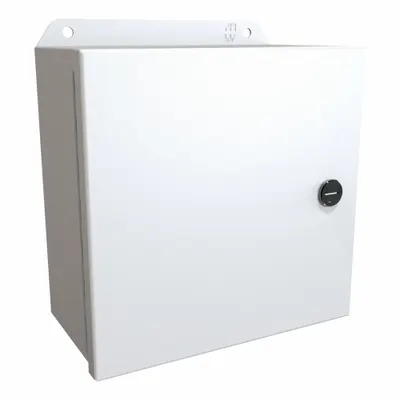 HAMMOND Electrical Enclosure: Steel, 8 in x 8 in x 4 in, NEMA 12/13/3R/4, w/Panel - Steel Washdown Enclosures