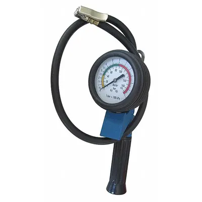 SPEEDAIRE Tire Inflator: Single-Tire Inflator Gauges, Dial, 2 psi Pressure Increments
