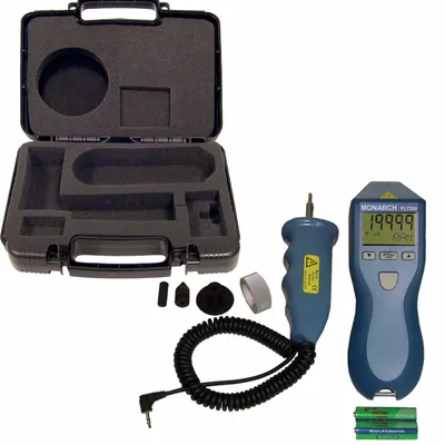 MONARCH Laser Tachometer: +/-0.05% RPM Accuracy, 0.001 RPM, 20,000 RPM Max Contact RPM - Contact Tachometers