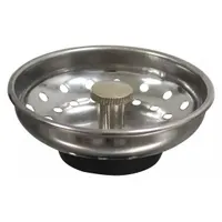 ADVANCE TABCO Strainer: 3 1/2 in Overall Dia, 1 1/2 in Overall Ht, Stainless Steel, Chrome, Silver (MPN K-310)