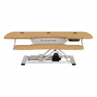 VERSADESK Standing Desk Converter: Electronic, Bamboo, Wood, 40 in Overall Wd, 24 in Overall Dp (MPN VDPPE4024-WNB)