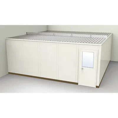 PORTA-FAB Modular In-Plant Office: 20 ft x 20 ft x 8 ft, 2 Walls, Steel-Covered Drywall - 2-Wall Unassembled In-Plant Offices
