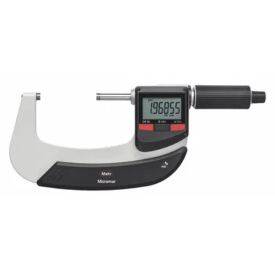 MAHR IP65 Digital Outside Micrometer: 2 in to 3 in /50 mm to 75 mm, Inch/Metric - Micrometers with SPC Output for Harsh Environments