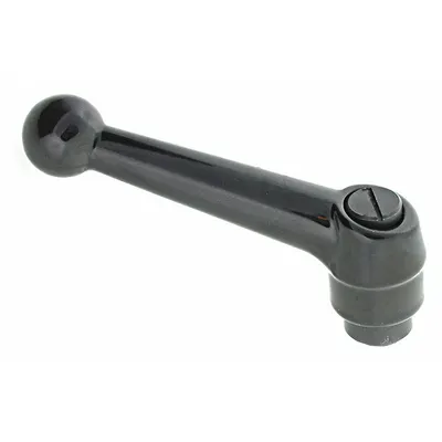 OEM Adjustable Handle: Zinc w/ Steel Thread, 1/4"-20, 2.56 in Lg - Ball-Style Adjustable Handles with Threaded Hole