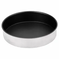 VOLLRATH Cake Pan: Round Cake Pan Pan, Aluminum, Non-Stick, 9 7/16 in Overall Dia, 2 in Overall Dp (MPN S5347)