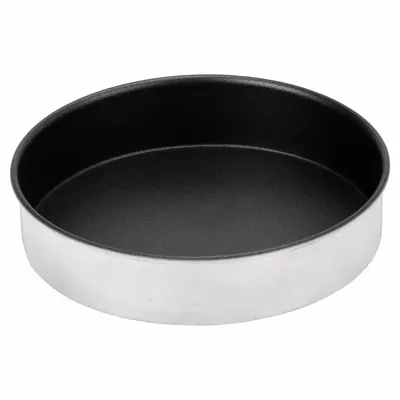 VOLLRATH Cake Pan: Round Cake Pan Pan, Aluminum, Non-Stick, 9 7/16 in Overall Dia - Cake Pans