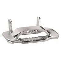 BAND-IT Strapping Buckle: Fits 1/2 in Strap Wd, Stainless Steel, 50 Qty, Flat, Regular Duty, 50 PK (MPN GRC454)