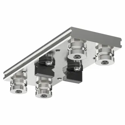 HEPCOMOTION Carriage: For 76 mm Rail Wd, Roller, GV3 Std Carriage, 54.7 mm Carriage Ht - HepcoMotion GV3 Roller Carriages