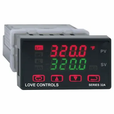 Dwyer Temperature Controller: 32A, 1/32 DIN Size, RTD/Thermocouple, 100 to 240V AC - Temperature Controllers