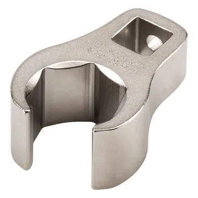 TEKTON Crowfoot Wrench: Steel, Satin Nickel, 3/8 in Drive Size, 18 mm Head Size - Metric Flare Nut Crowfoot Wrenches