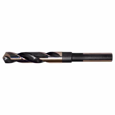 CLE-LINE Silver and Deming Drill: 1-3/32", 118° Split Point, Black & Gold HSS - High-Speed Steel Silver & Deming Drill Bits