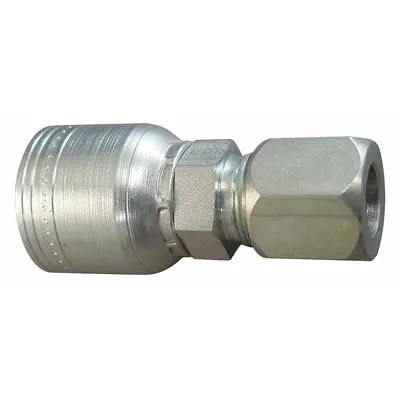 AEROQUIP Hydraulic Tube Fitting: Carbon Steel, Straight, -8 For Hose Dash Size - Aeroquip Crimp Hydraulic Hose Fittings with JIC Connection