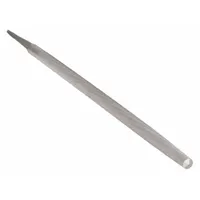 Hand File: Round, Double-Cut, Safe Edge Cut, Smooth Cut, 9 13/16 in Lg without Tang, Natural (MPN 39CE60)