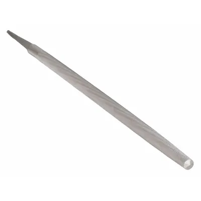 WESTWARD Hand File: Round, Double-Cut, Safe Edge Cut, Smooth Cut, 9 13/16 in Lg without Tang - Double-Cut Round Files