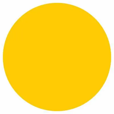 BRADY Inventory Label: 3 in Dia, Yellow, Circle, Paper, Indoor, No Text - Safety
