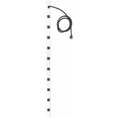 Industrial power strip with 10 outlets, 6 ft cord, and 20 A rating. Clip mounting style for secure attachment to workbenches or equipment racks. Suitable for general workshop, maintenance, and light manufacturing environments. Not UL rated for healthcare.