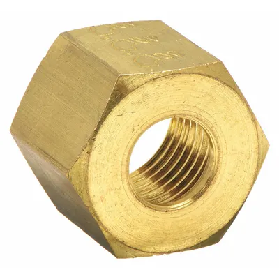 LEGRIS Compression Fitting Nut: 6 mm OD Fitting Size, Compression, Brass, 11 mm Overall Lg - Standard Sleeve Brass Compression Fittings