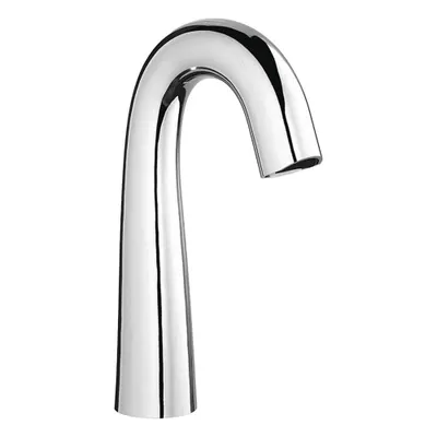 CHICAGO FAUCETS Bathroom Sensor Faucet: EQ High Arc, Cast Brass, Polished Chrome Finish - Single-Post Sensor Bathroom Faucets