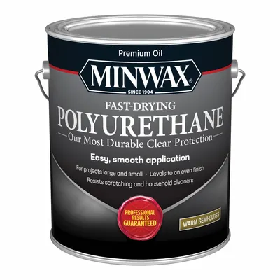 MINWAX Finish: Varnish, Interior, Oil, 1 gal Container Size, Wood, Semi-Gloss - Wood Sealers & Finishes