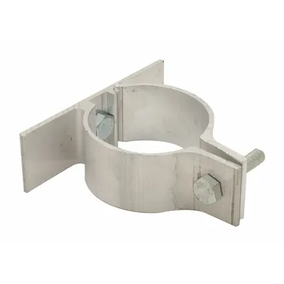 TAPCO Single Sided Sign Mounting Brackets: 2 3/8 in Round, Clamp-On, Aluminum - Single-Sided Clamp-On Sign Brackets