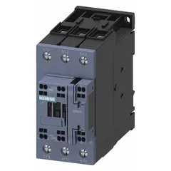 This Siemens non-reversing IEC contactor is rated at 80 A with a 110V AC coil. It features 3 poles and 3 normally open (NO) contacts, with spring-loaded wire termination. Suitable for switching electrical loads in motor control, lighting, and heating applications.