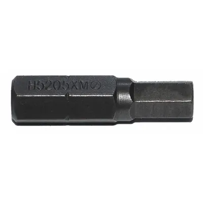 ZEPHYR Insert Bit: Insert Bit, Metric, Hex Head, 5 mm Bit Industry Size, Std, 1 in Overall Lg - Hex Insert Bits