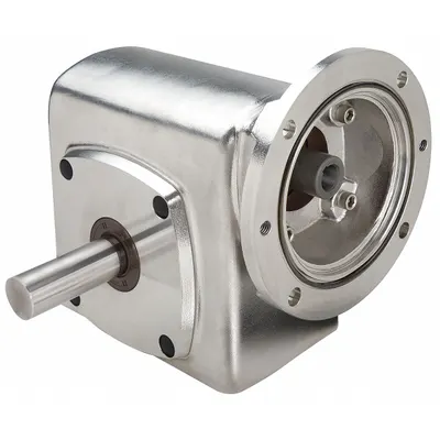 BOSTON GEAR Speed Reducer: 60:1, 29 RPM, 0.75 hp Input Max, 1021 in-lb Output Max, Round - Washdown Duty Direct-Drive Right-Angle Speed Reducers