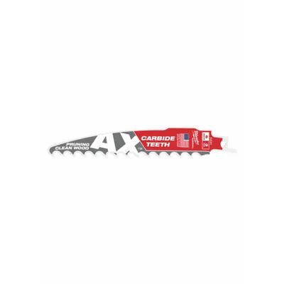 MILWAUKEE Reciprocating Saw Blade: 6 Teeth per Inch, 6 in Blade Lg, 0.05 in Blade Thick - Wood-Cutting & Pruning Blades