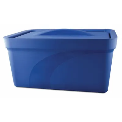 MAGIC Ice Bucket with Lid: 9 L Capacity, Rectangular, Polyurethane Foam, Blue - Ice Buckets & Pans