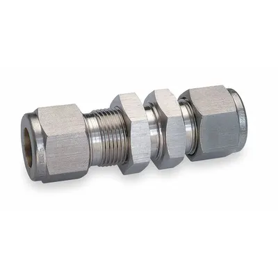 HAM-LET Compression Fitting Union: 3/8 in OD x 3/8 in OD Fitting Size - Double-Ferrule Stainless Steel Fittings