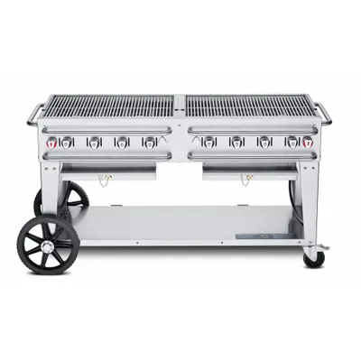 CROWN VERITY Gas Grill: Propane, 8 Burners, 129,000 BtuH Heating Capacity, 36 in Overall Ht - Wheeled Grills