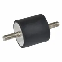 JW WINCO Vibration-Isolating Mount: Cylindrical, Natural Rubber, Male x Male Style, M12 Thread Size (MPN 451-75-40-M12-SS-55)