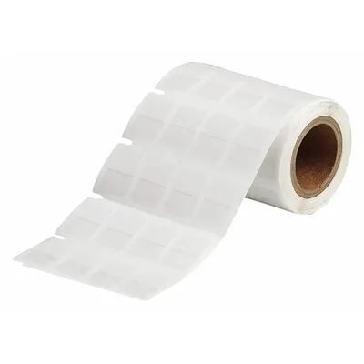 BRADY Wraparound Label: 3/4 in x 1/2 in, Vinyl, White (Matte) - Brady Precut Label Rolls