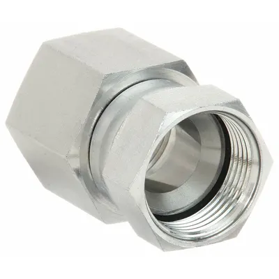 AEROQUIP Hydraulic Hose Adapter: 1 in x 1 in Fitting Size, Female x Female, NPTF x JIC - NPTF-to-JIC Steel Hydraulic Hose Adapters